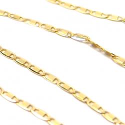 Colar em ouro 18k - Cadeado achatado - Feminino - 40 cm - 2CLO0598
